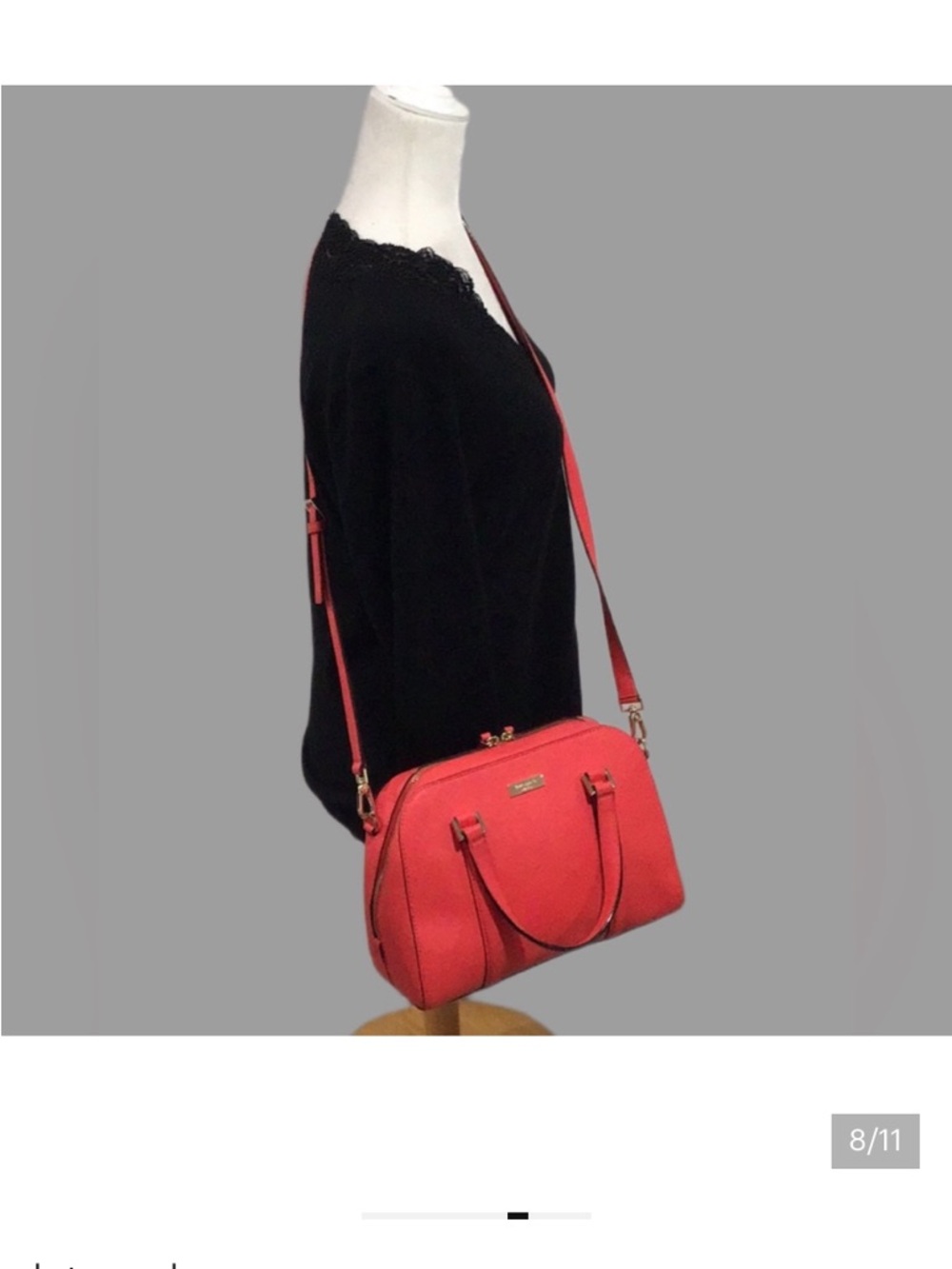Kate Spade WKRU3367 Newberry Lane Felix Geranium Leather
Crossbody/Tote Bag - Picture 3 of 8